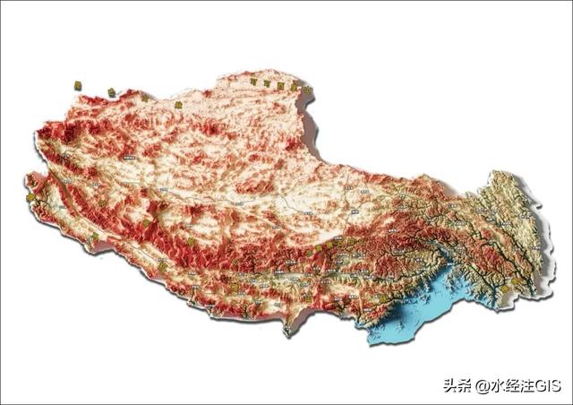 值得收藏的全国各省三维地形图 - 西藏自治区